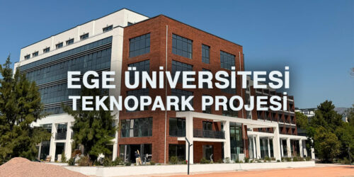 Ege Üniversitesi Teknopark Teknoloji Geliştirme Bölgesi projesinde kullanılan yapı ve peyzaj malzemeleri.
