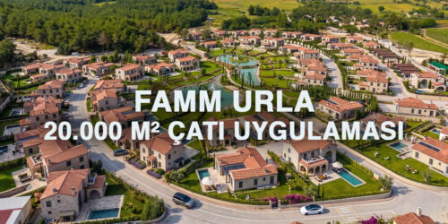 Afşaroğlu tarafından gerçekleştirilen FAMM Urla çatı uygulamasından proje genel görünümü.