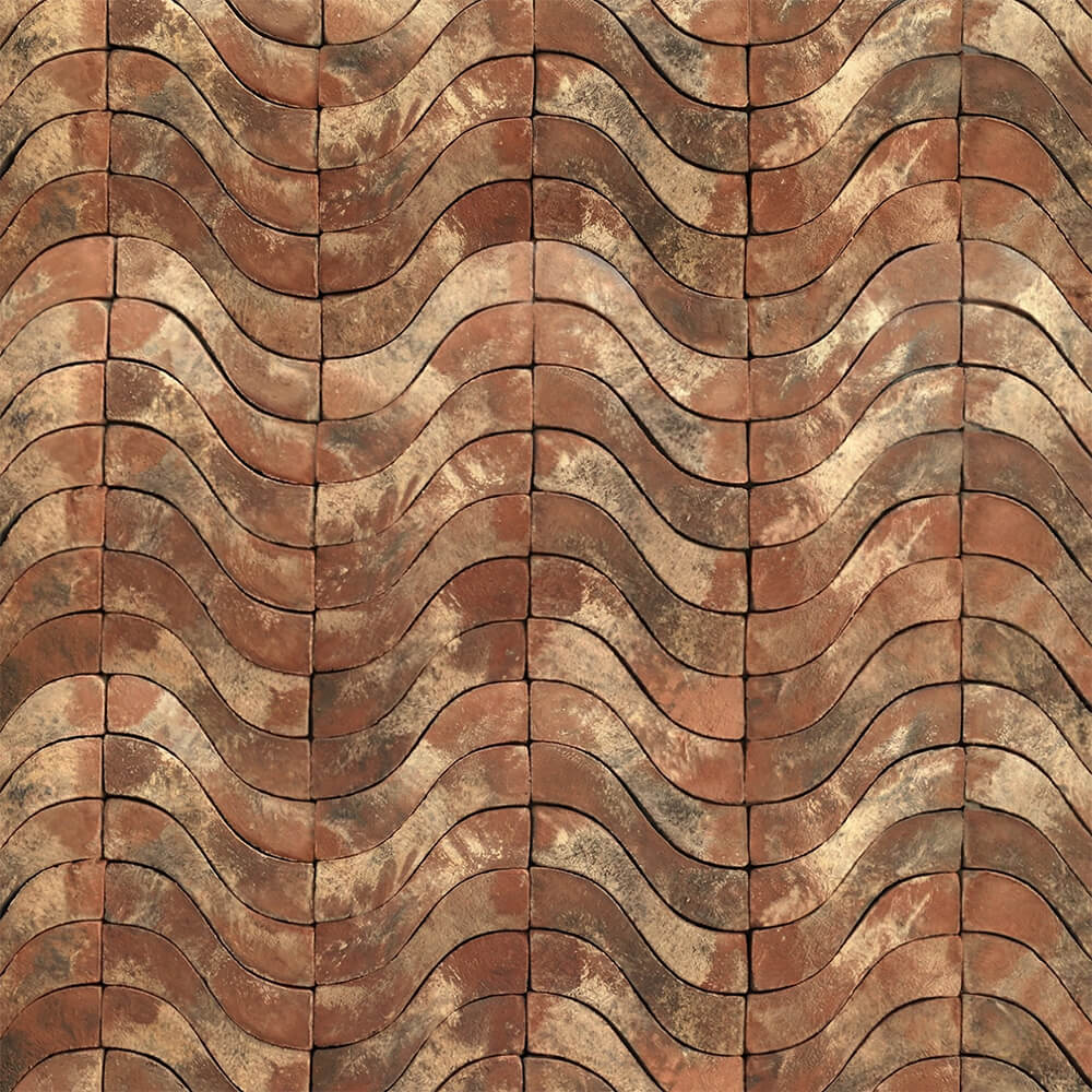 Wave Palmira Terracotta Tuğla, dalgalı formuyla yüzeylerde akışkan ve ritmik bir görünüm oluşturmak için tasarlanan el yapımı Cotto tuğla modelidir. Saray Tuğla üretimi Terracotta modelleri arasında yer alan Wave Palmira, düz geometrili klasik tuğlalardan farklı bir yüzey karakteri oluşturmak isteyen mimari projelere yönelik dekoratif bir seçenektir.